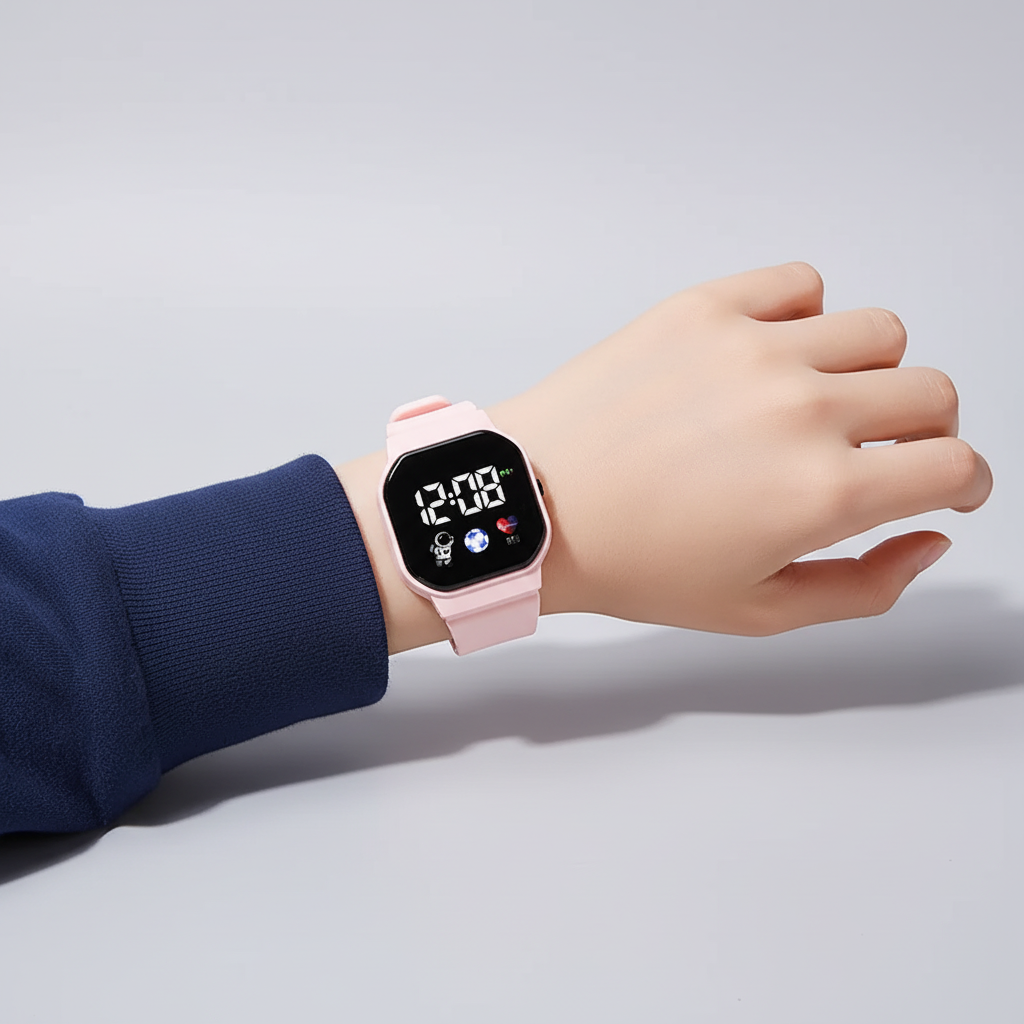 Digitale Kinderuhr LED Silikonarmband wasserdicht