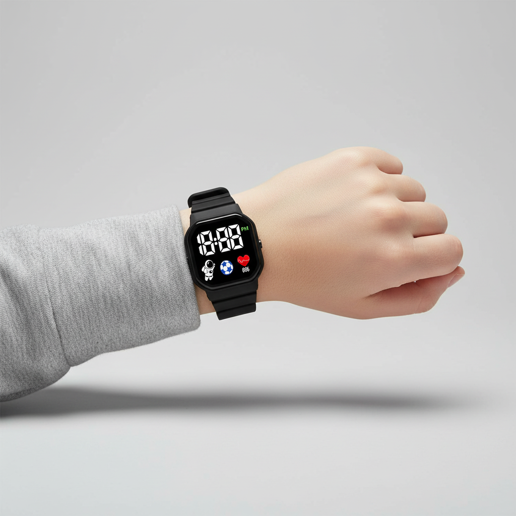 Digitale Kinderuhr LED Silikonarmband wasserdicht