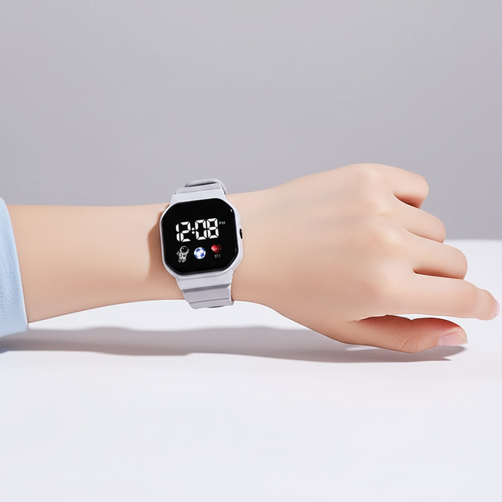 Digitale Kinderuhr LED Silikonarmband wasserdicht