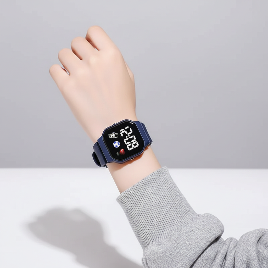 Digitale Kinderuhr LED Silikonarmband wasserdicht