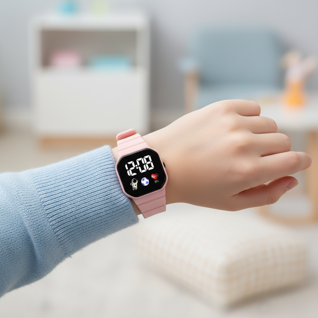 Digitale Kinderuhr LED Silikonarmband wasserdicht