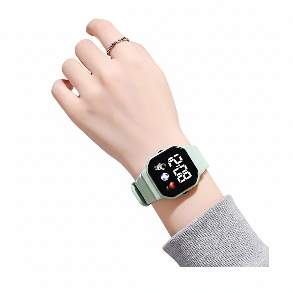 Digitale Kinderuhr LED Silikonarmband wasserdicht
