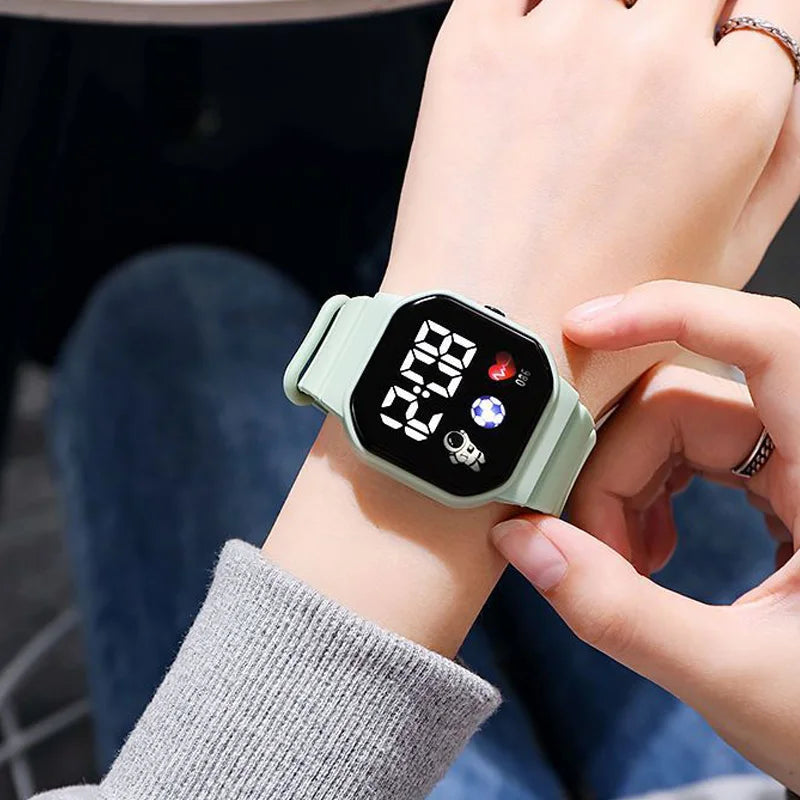 Digitale Kinderuhr LED Silikonarmband wasserdicht
