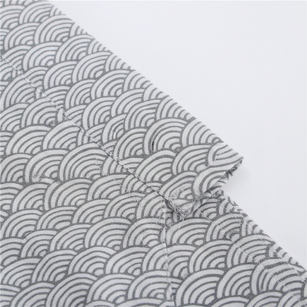 Lockerer Kimono-Bademantel mit V-Ausschnitt und geometrischem Muster