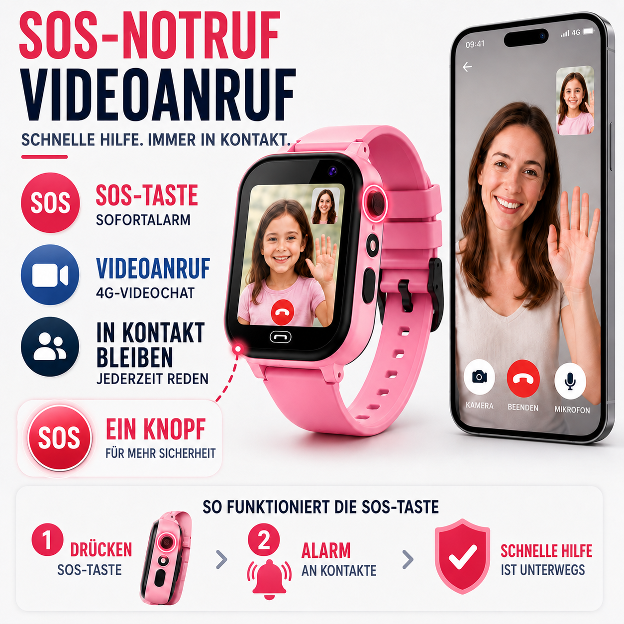 Nordspur | Kinder Smartwatch mit LBS-Standortbestimmung