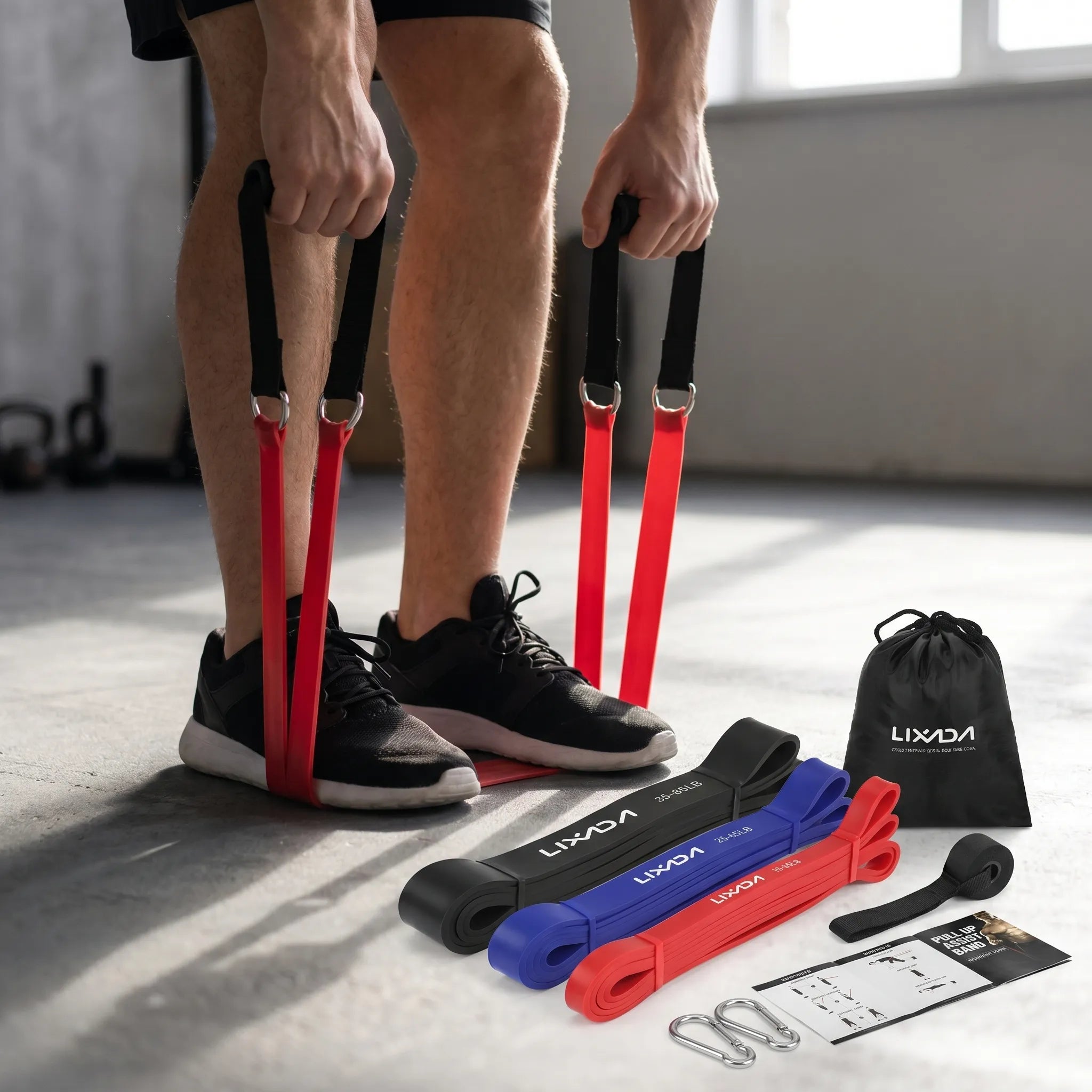 Widerstandsbänder Set mit Griffen und Türanker für Heimtraining
