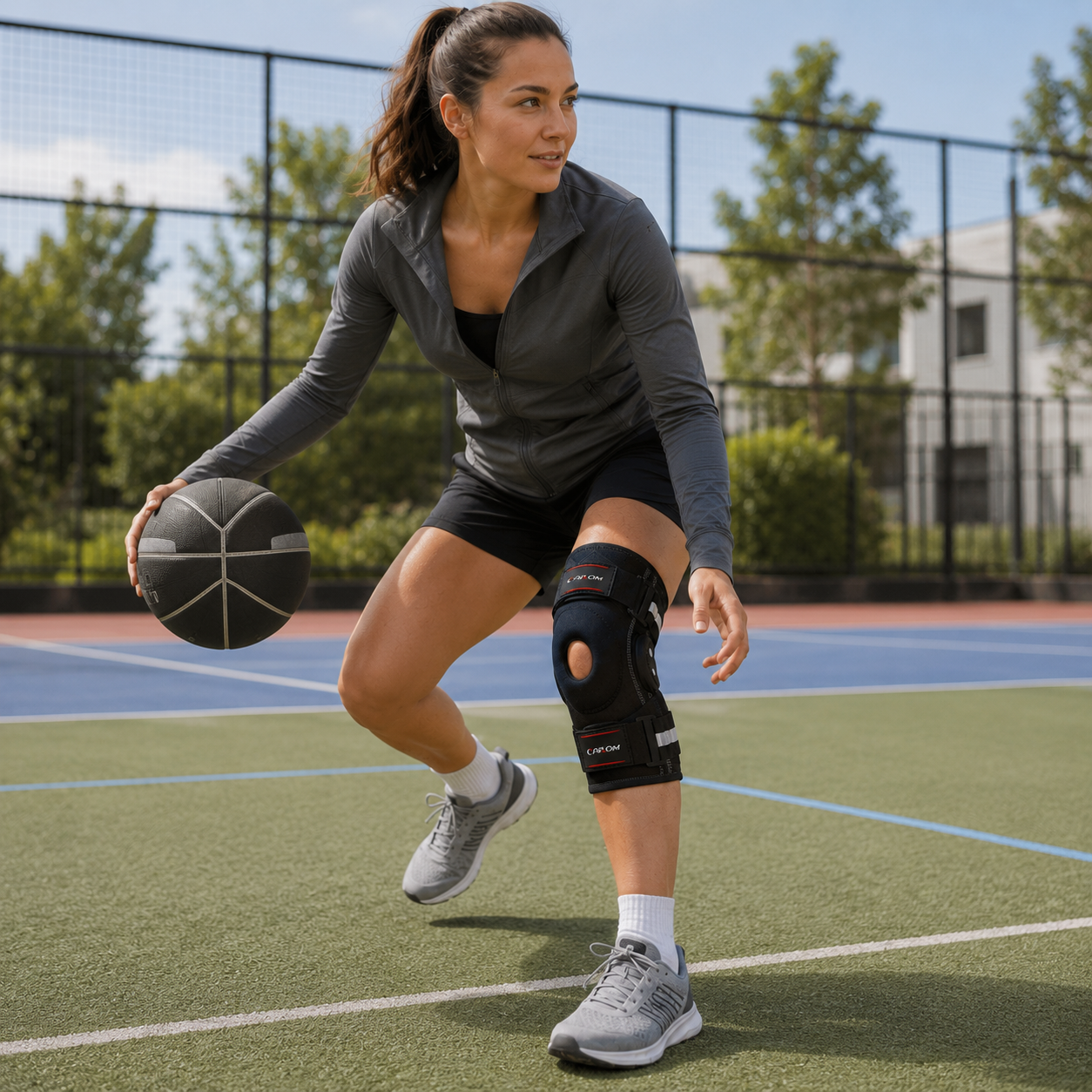 Nordspur | Knevoxa Kniebandage mit Gelenken | Seitliche Stabilisatoren für Sport