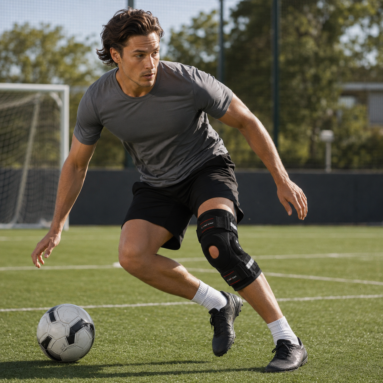 Nordspur | Knevoxa Kniebandage mit Gelenken | Seitliche Stabilisatoren für Sport