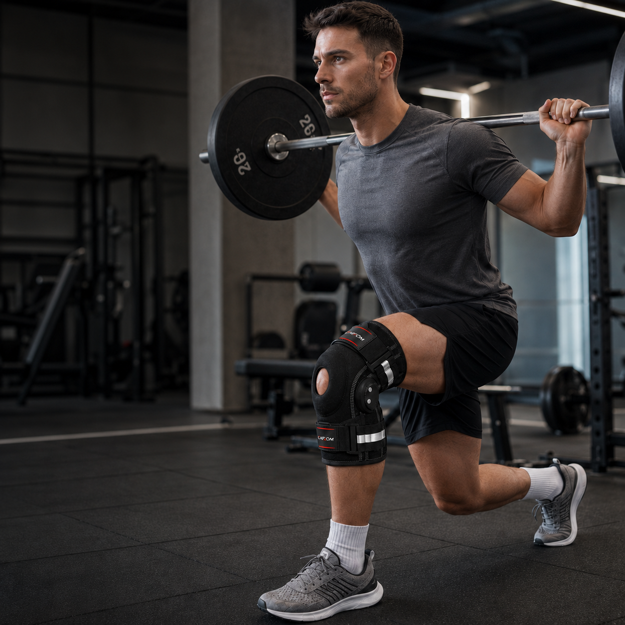 Nordspur | Knevoxa Kniebandage mit Gelenken | Seitliche Stabilisatoren fürs Training