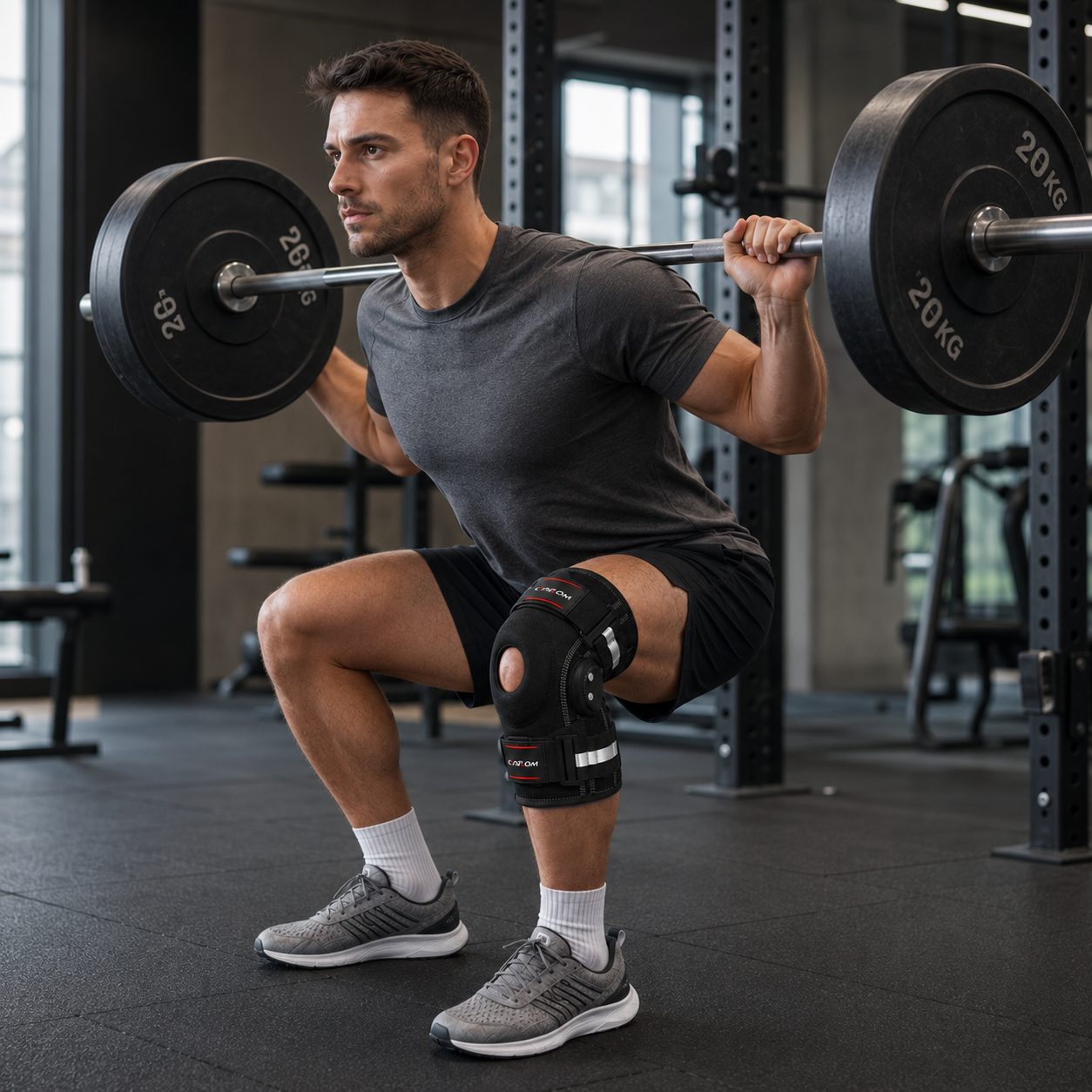 Nordspur | Knevoxa Kniebandage mit Gelenken | Seitliche Stabilisatoren fürs Training