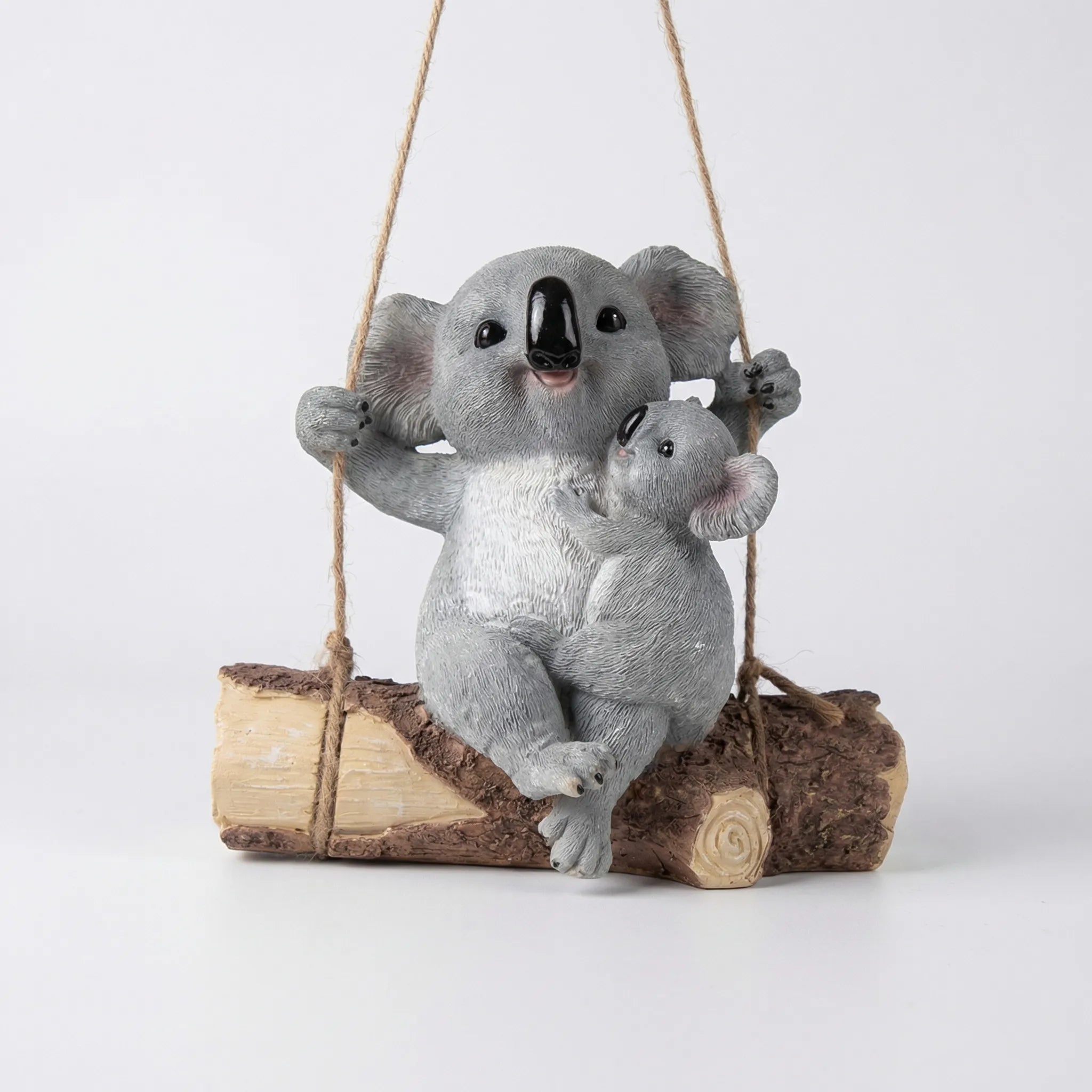 Schwingende Koala-Hängefigur Gartendekoration aus Harz