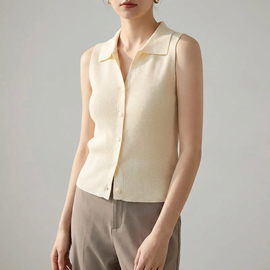 Nordspur | Korvelle Sleeveless Buttoned Knit Vest