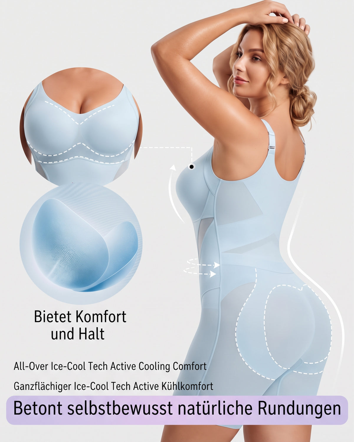 Nordspur | Kühlender nahtloser Bauchkontroll-Body