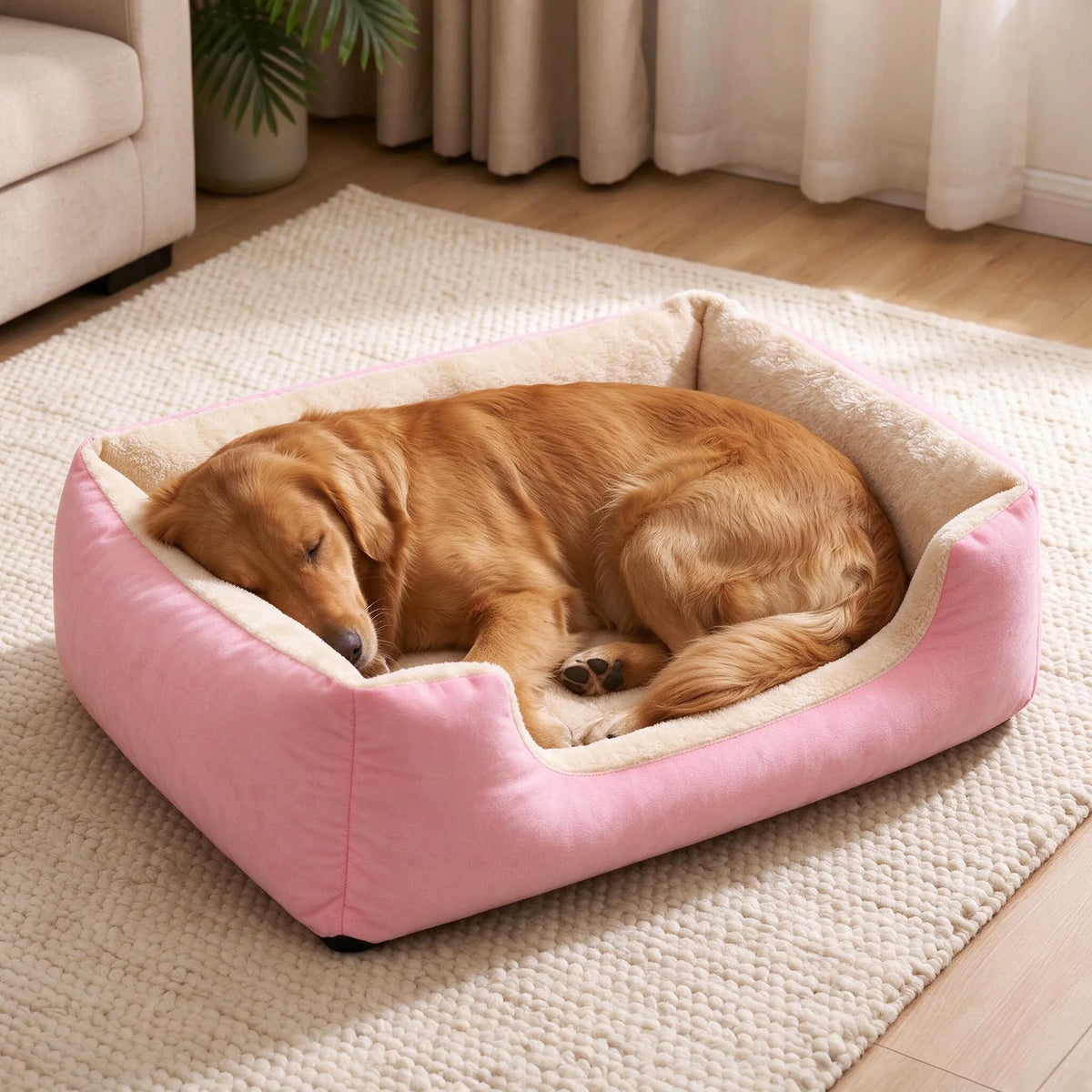 Nordspur | Kuschelvo Eckiges Hundebett Mit Hohem Rand