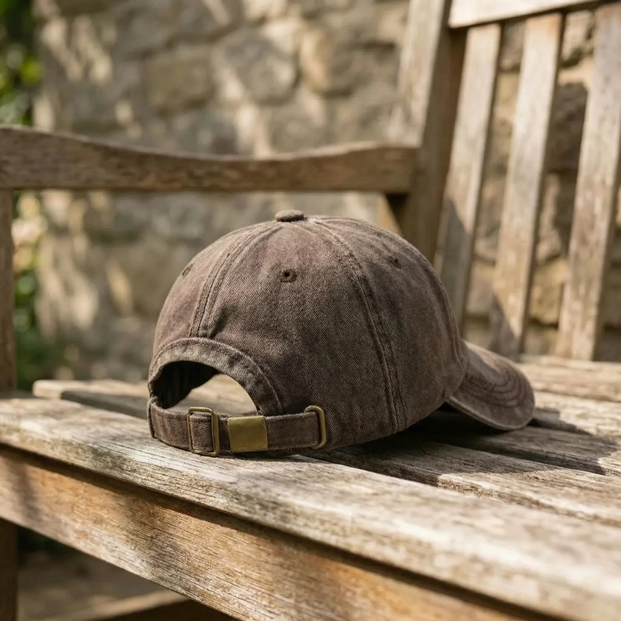 Rückenfrei Baseball-Kappe Pferdeschwanz Hochsteckfrisur Vintage-Washed