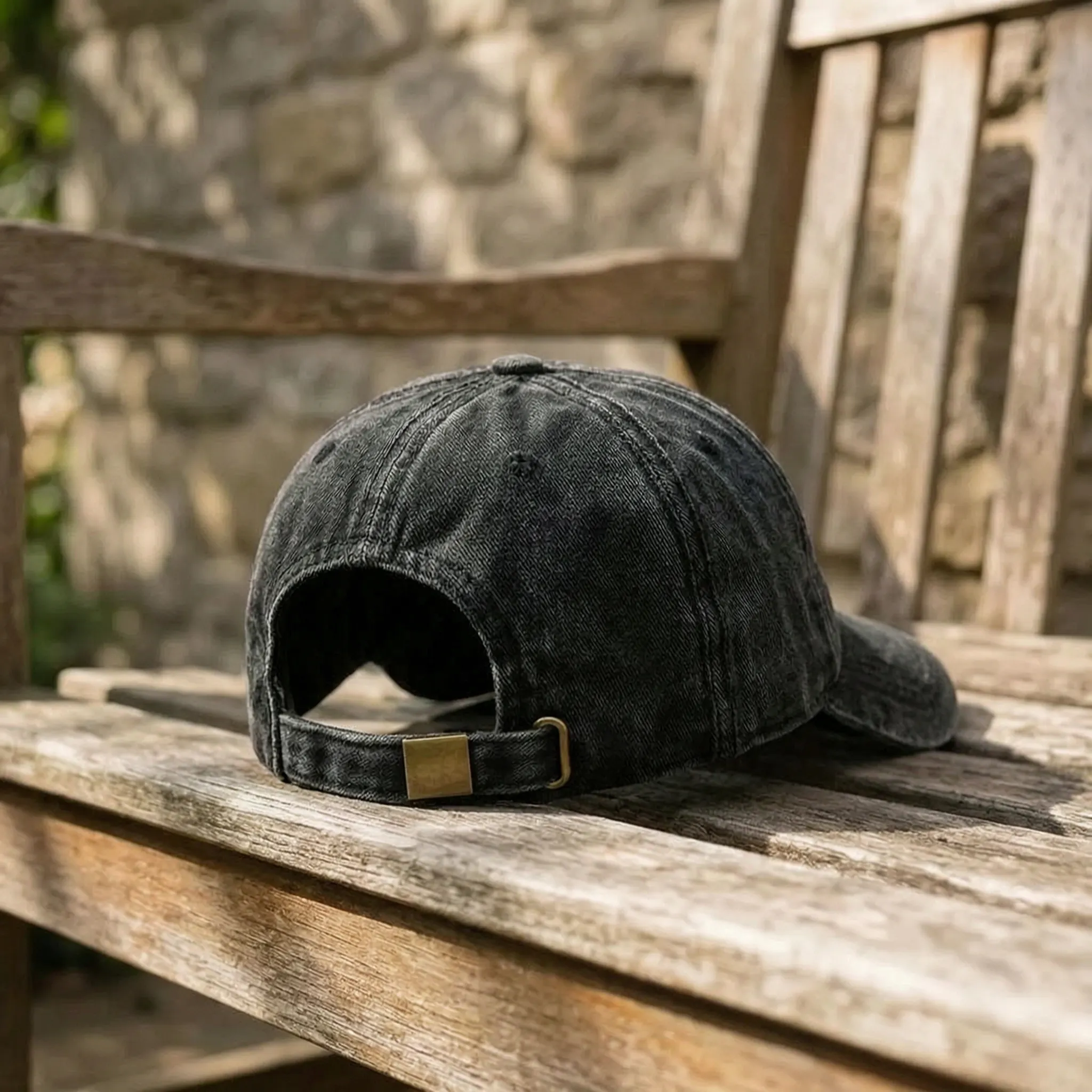 Rückenfrei Baseball-Kappe Pferdeschwanz Hochsteckfrisur Vintage-Washed