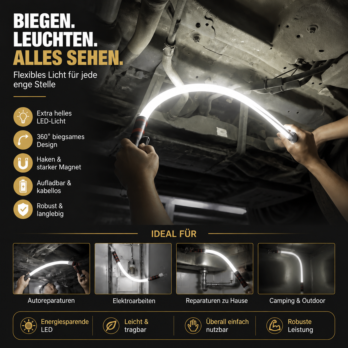 Nordspur | LED Biegbare Arbeitslampe