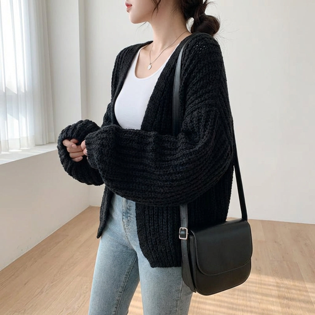 Nordspur | Lantriva Oversized Lantern Sleeve Cardigan