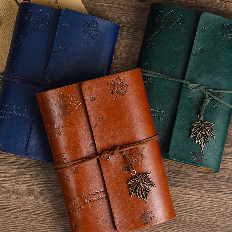 Vintage Wickeljournal nostalgisches Blattdesign Kraftpapierseiten