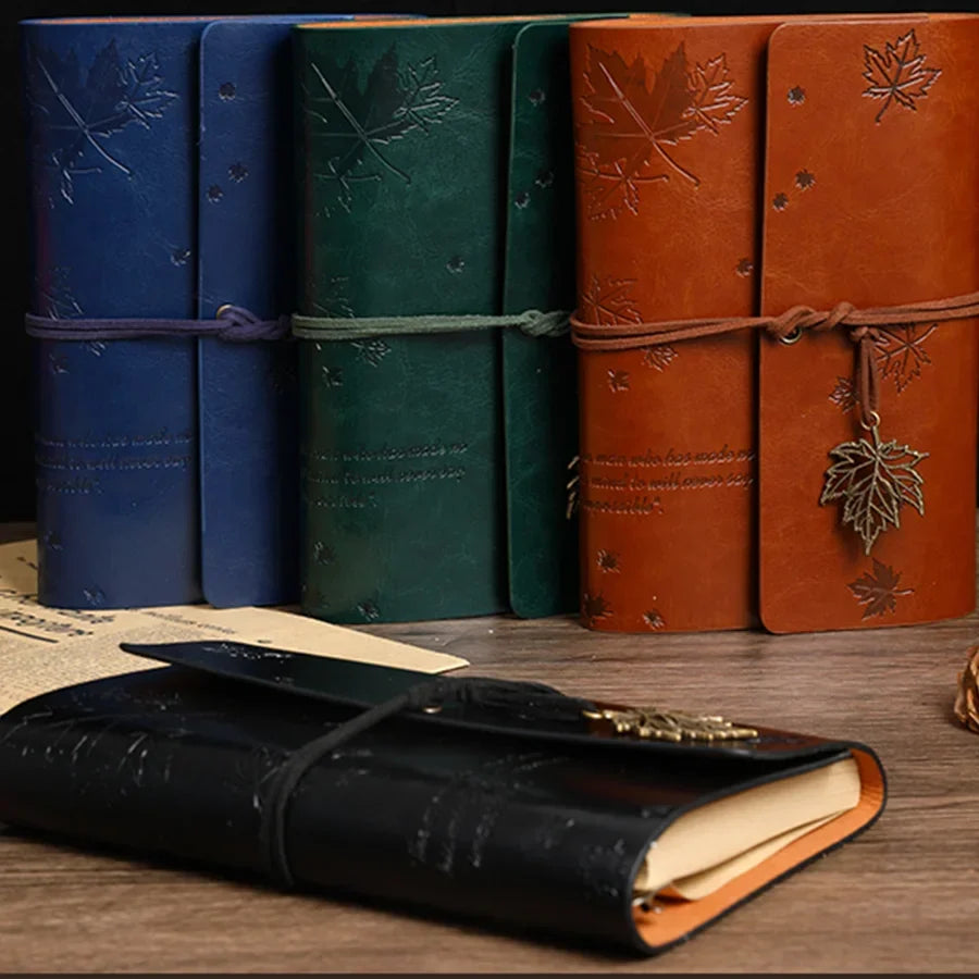 Vintage Wickeljournal nostalgisches Blattdesign Kraftpapierseiten