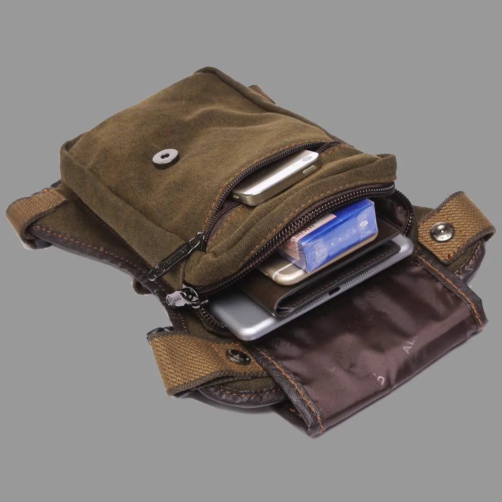 Oberschenkel-Tasche mit verstellbarem Gürtelriemen und mehrteiligem taktischen Design