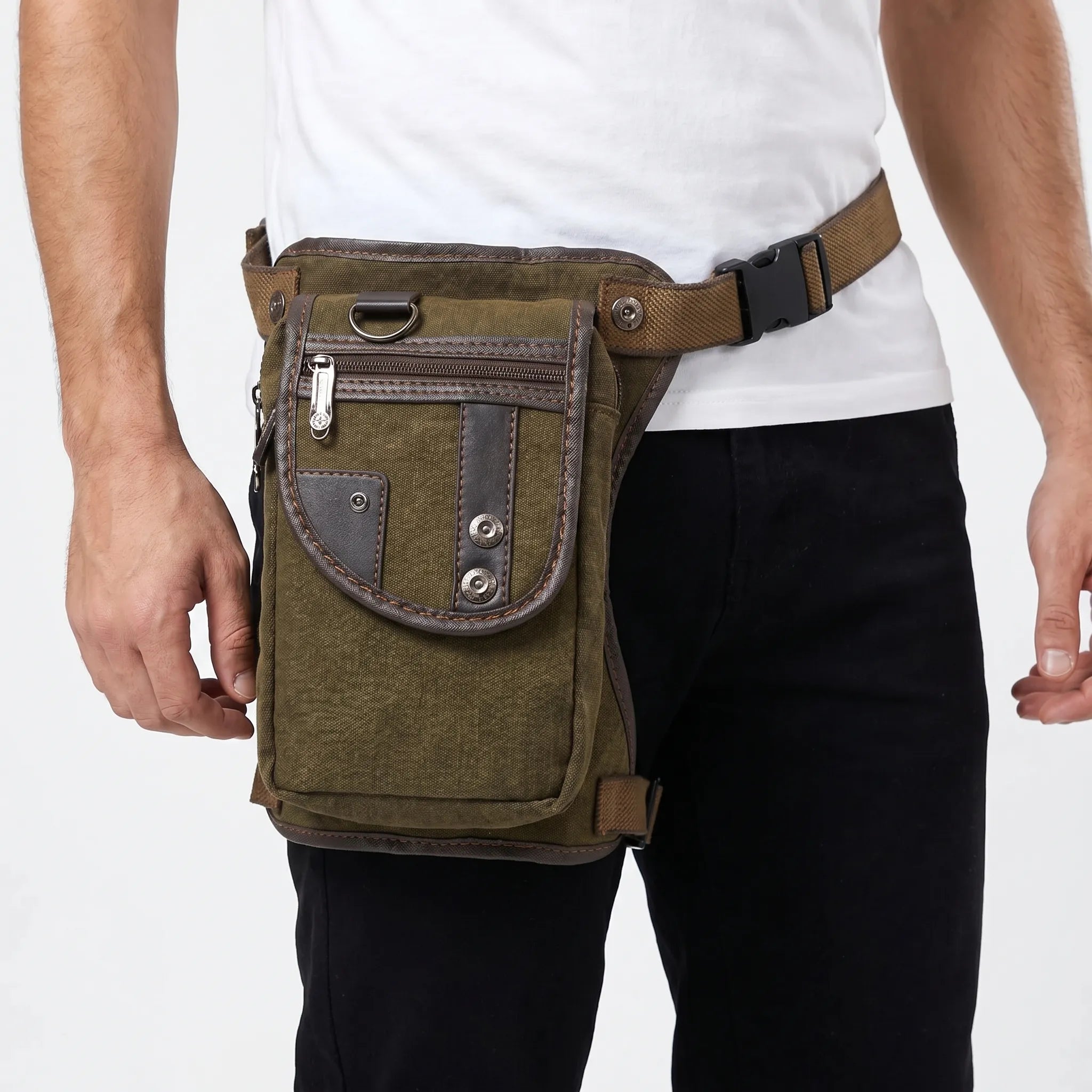 Oberschenkel-Tasche mit verstellbarem Gürtelriemen und mehrteiligem taktischen Design