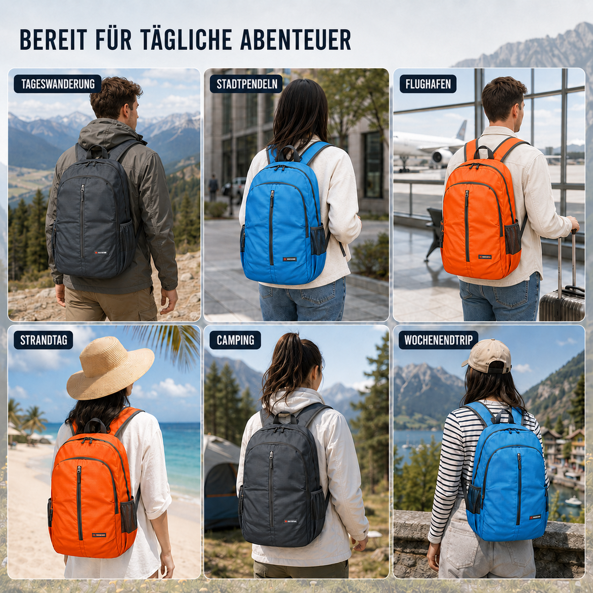 Nordspur | Leichter faltbarer Tagesrucksack