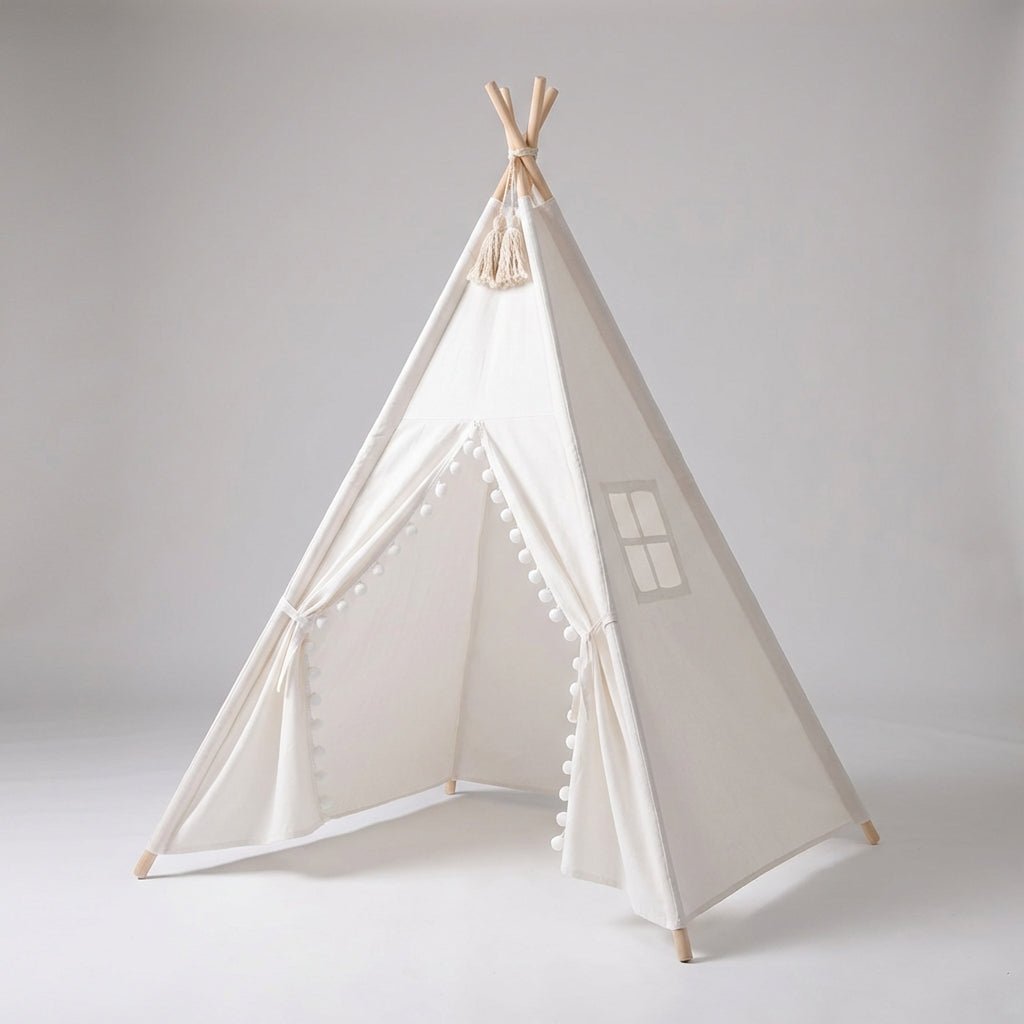 Kinder Tipi Zelt Indoor Spielhaus aus Stoff für Kleinkinder