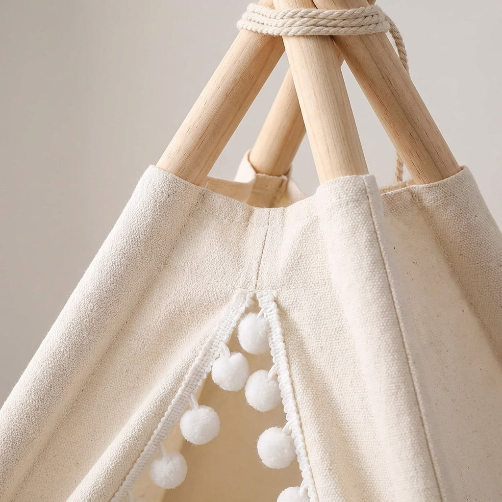 Kinder Tipi Zelt Indoor Spielhaus aus Stoff für Kleinkinder