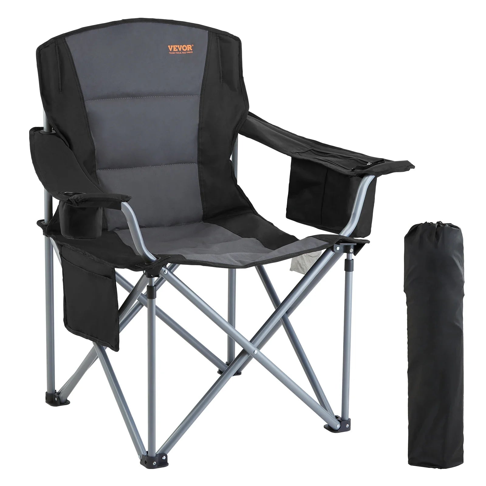 Klappbarer Outdoor-Liegestuhl mit Lendenwirbelstütze und Tragetasche
