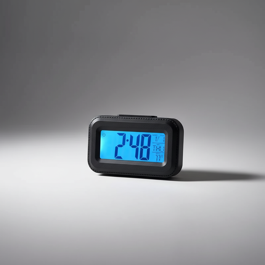 Kompakte LED-Weckuhr mit Temperaturanzeige und großem Display