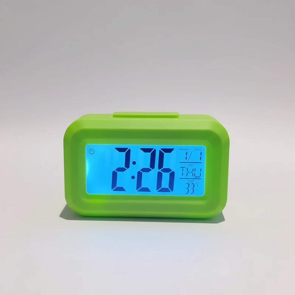 Kompakte LED-Weckuhr mit Temperaturanzeige und großem Display