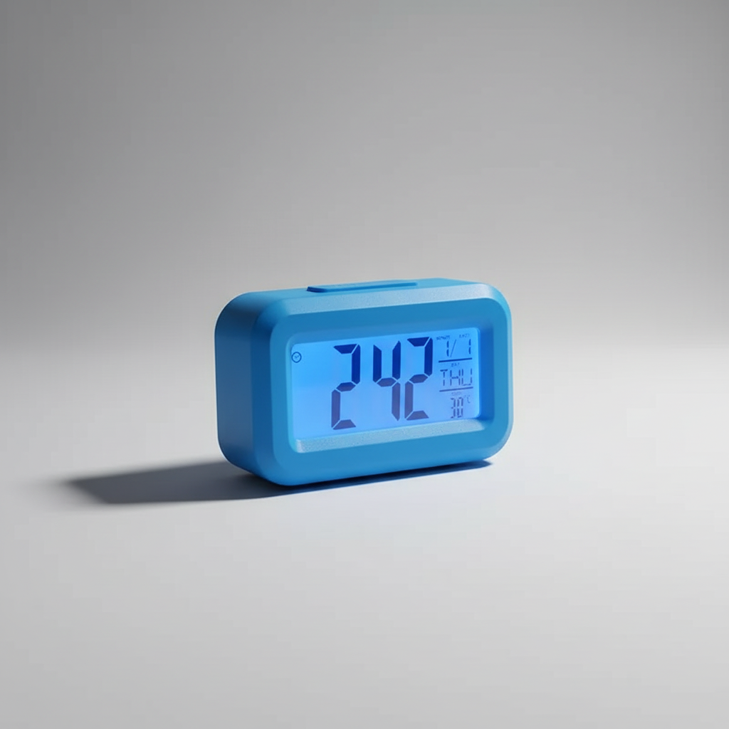 Kompakte LED-Weckuhr mit Temperaturanzeige und großem Display