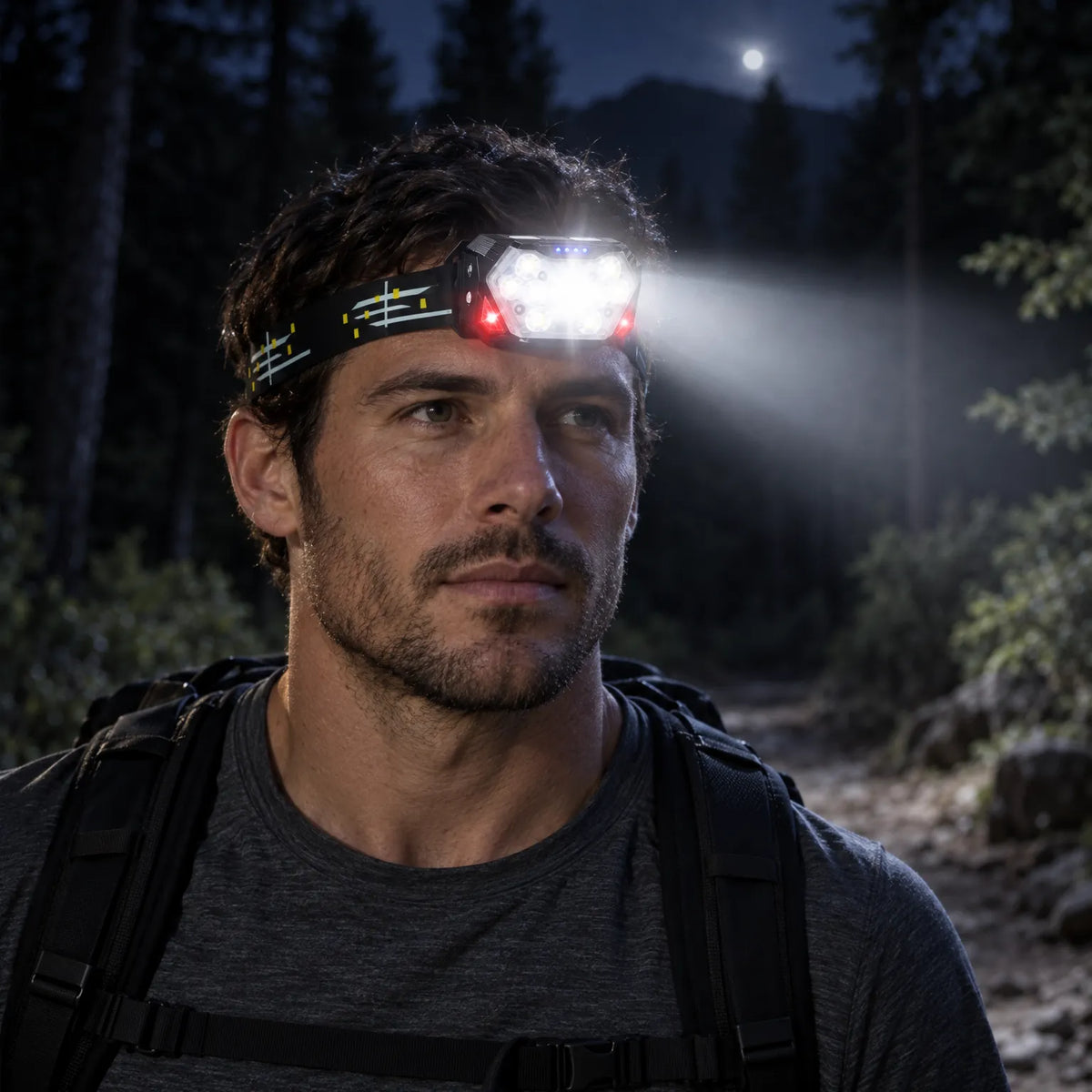 Nordspur | LuminaX Wiederaufladbare Stirnlampe