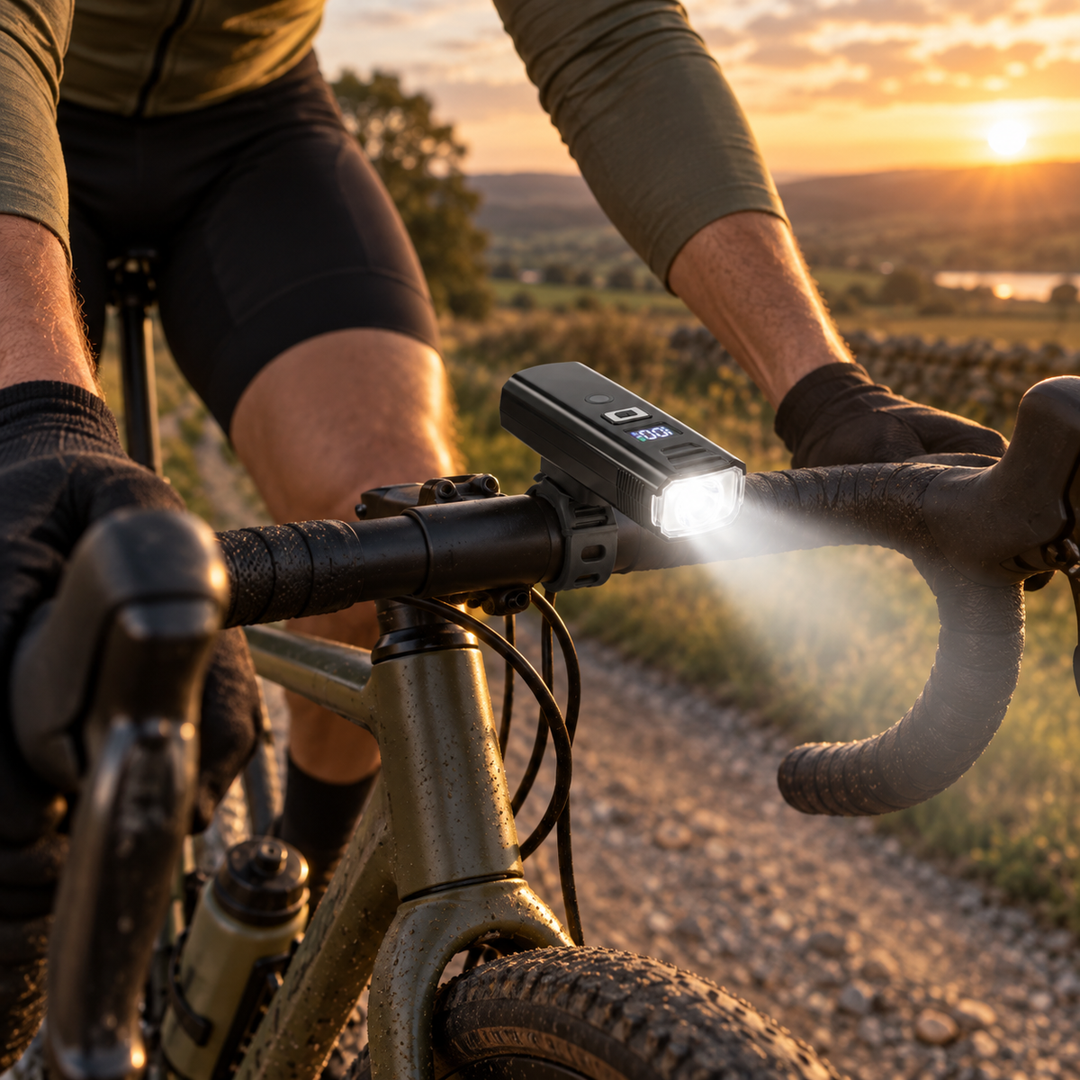 Nordspur | Luminaride Wiederaufladbare LED-Fahrradleuchte mit intelligenter Helligkeitserkennung