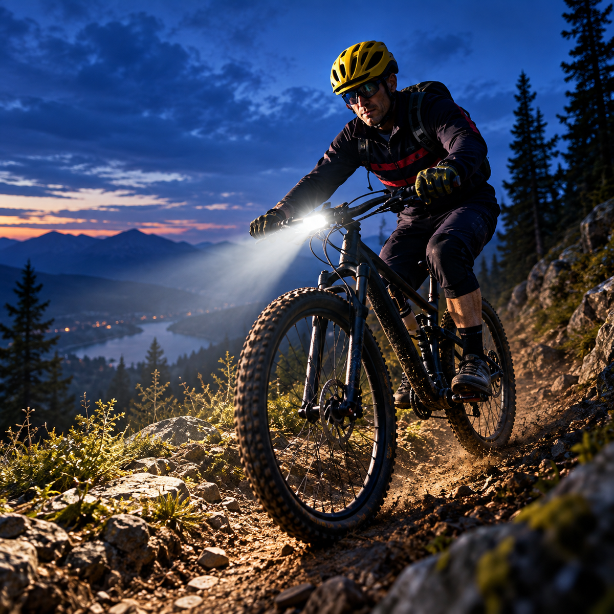 Nordspur | Luminaride Wiederaufladbare LED-Fahrradleuchte mit intelligenter Helligkeitserkennung