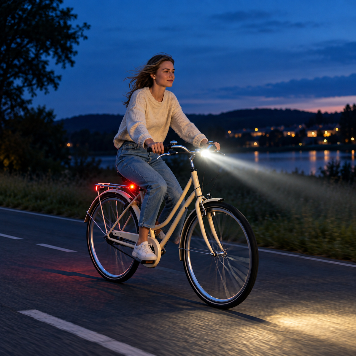 Nordspur | Luminaride Wiederaufladbare LED-Fahrradleuchte mit intelligenter Helligkeitserkennung