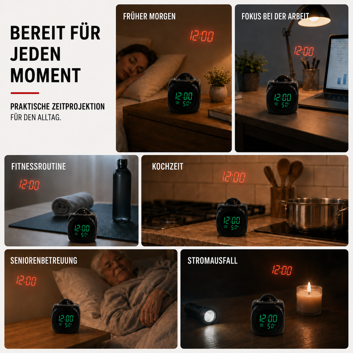 Nordspur | LuminovaCube Digitale Projektions-Wecker