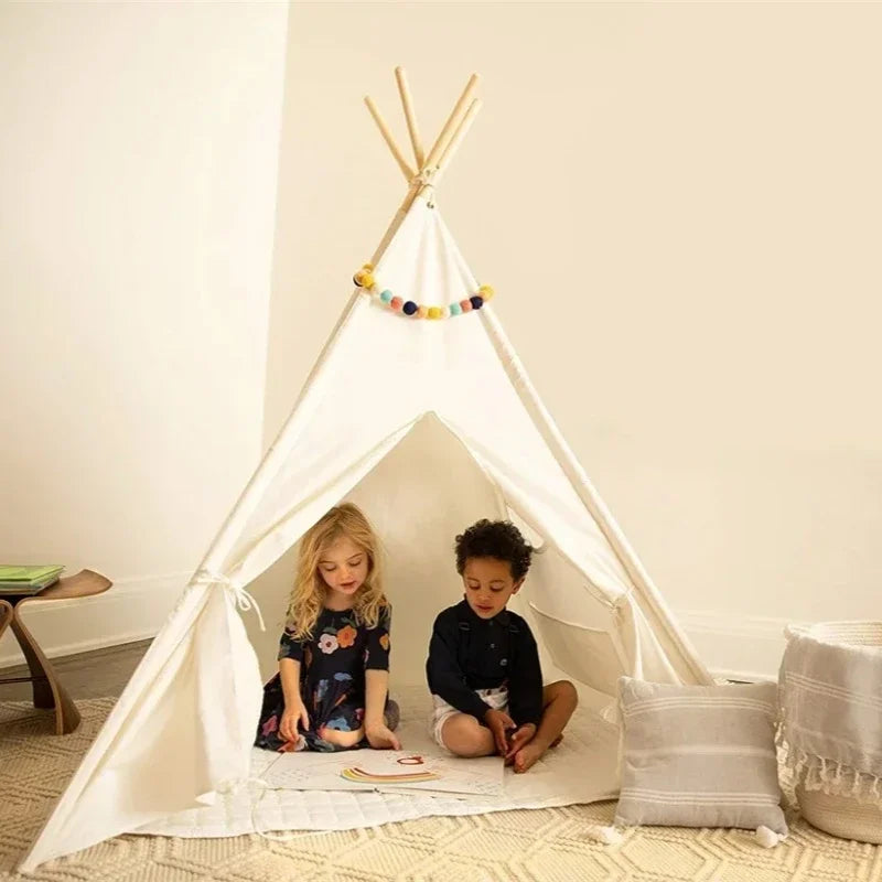 Kinderspielzelt Indoor Tipi für Kinderzimmer mit gepolsterter Matte