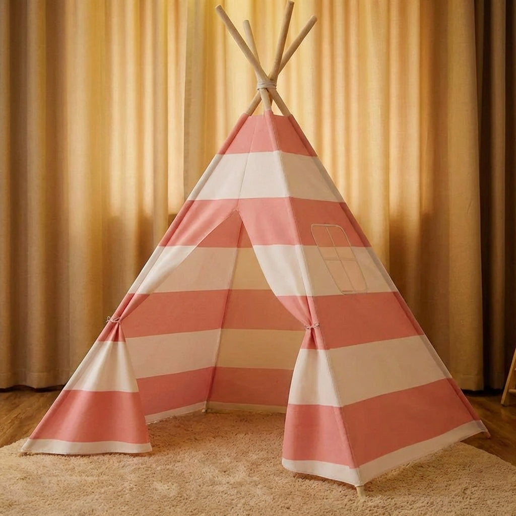 Kinderspielzelt Indoor Tipi für Kinderzimmer mit gepolsterter Matte
