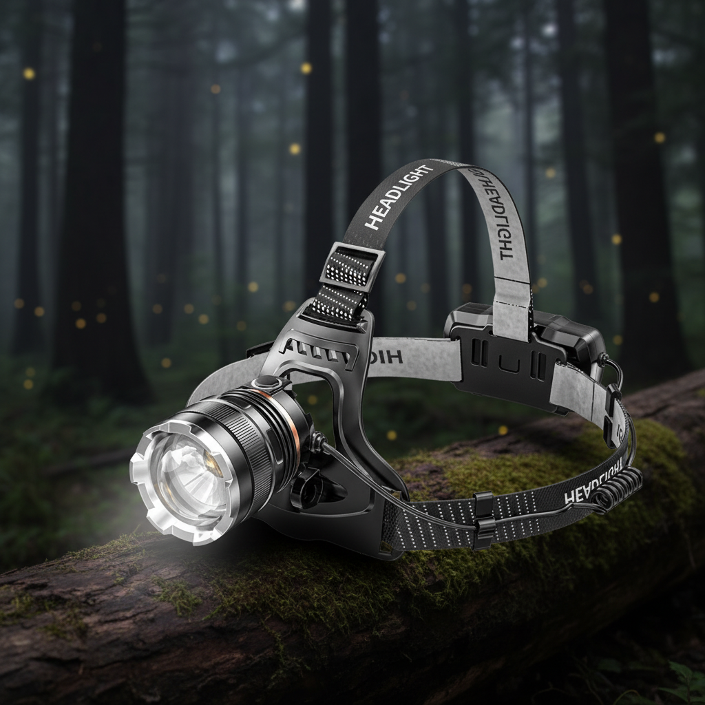 Aufladbare LED-Stirnlampe wasserdicht mit verstellbarem Riemen