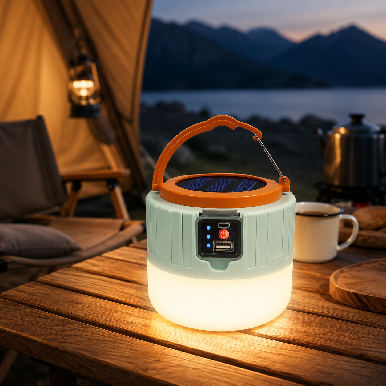 Nordspur | Lumivast Solar Wiederaufladbare Tragbare LED-Laterne