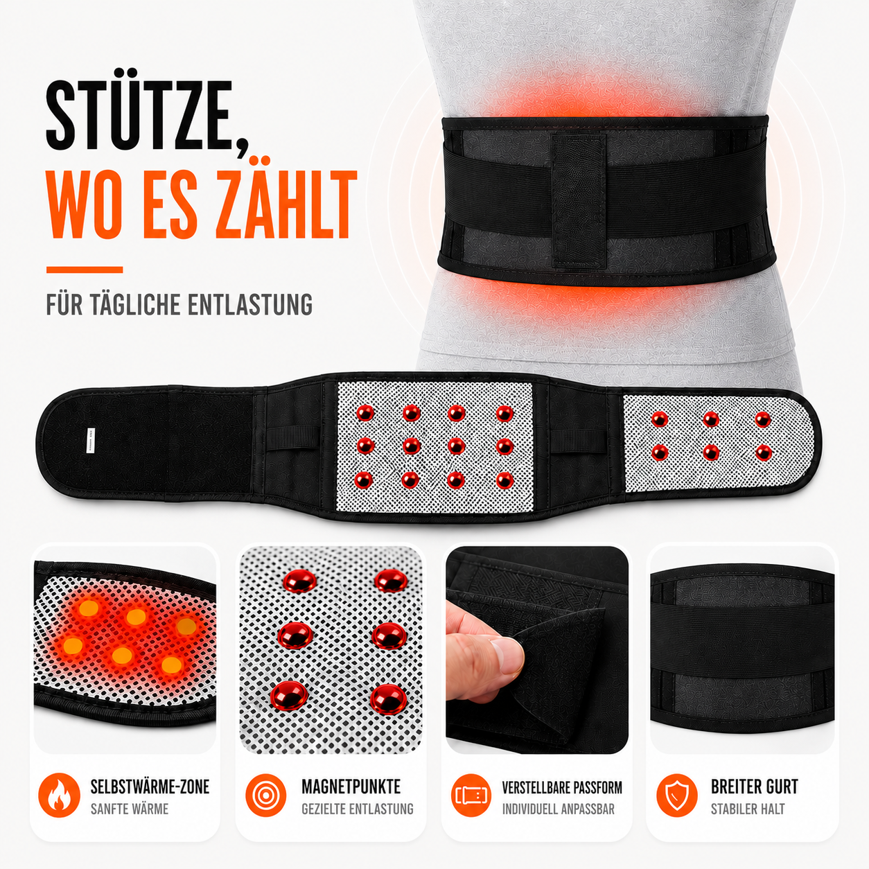 Nordspur | Lumivest Verstellbarer Lendenwirbel-Stützgürtel