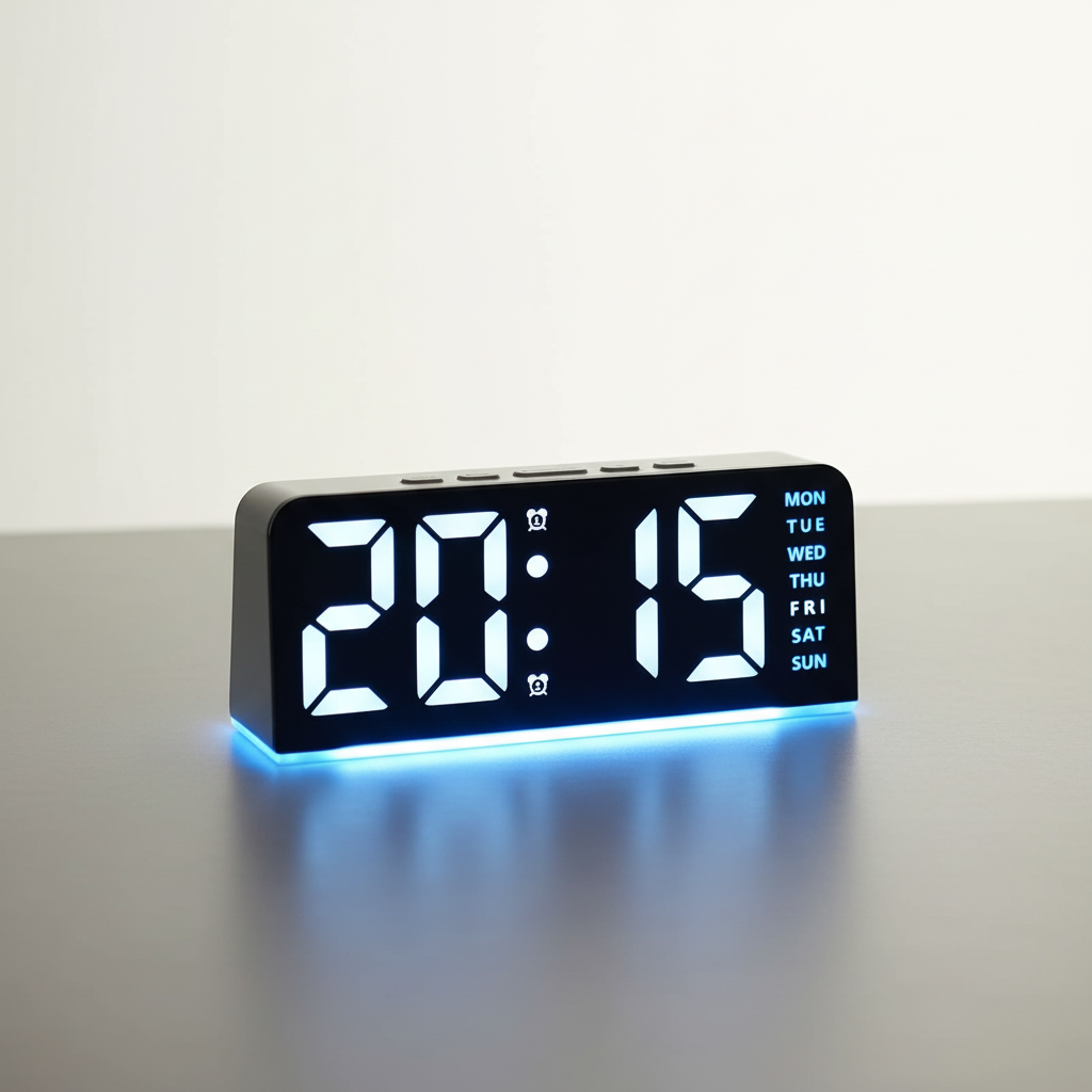 Digitaler LED-Wecker mit Temperaturanzeige und Hintergrundlicht