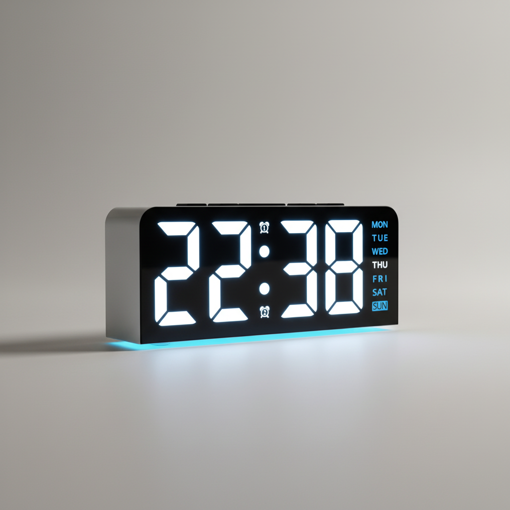 Digitaler LED-Wecker mit Temperaturanzeige und Hintergrundlicht