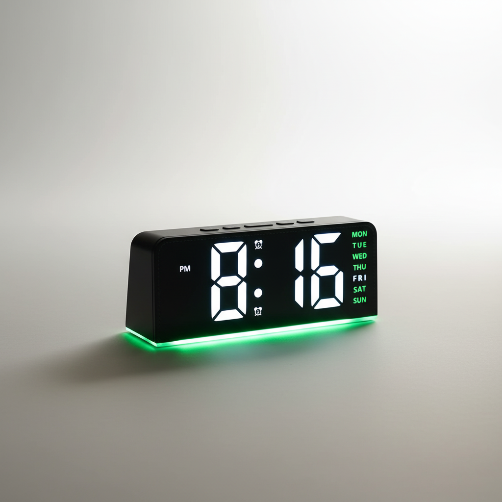 Digitaler LED-Wecker mit Temperaturanzeige und Hintergrundlicht
