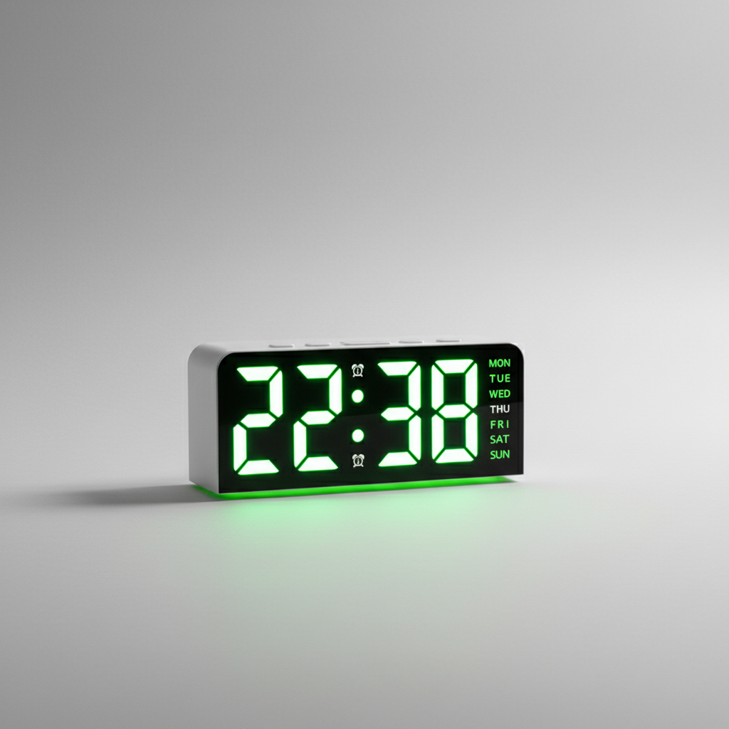 Digitaler LED-Wecker mit Temperaturanzeige und Hintergrundlicht