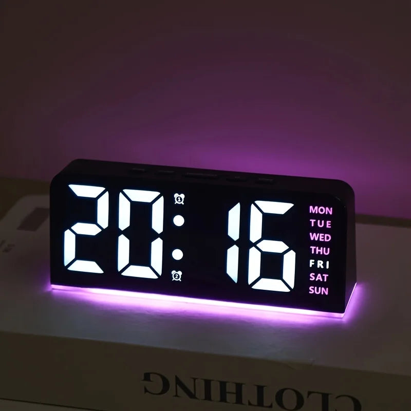 Digitaler LED-Wecker mit Temperaturanzeige und Hintergrundlicht