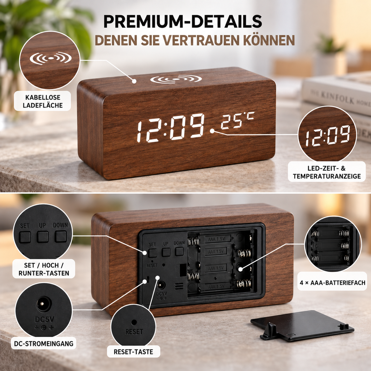 Nordspur | Lumnora Digital LED Holzwecker