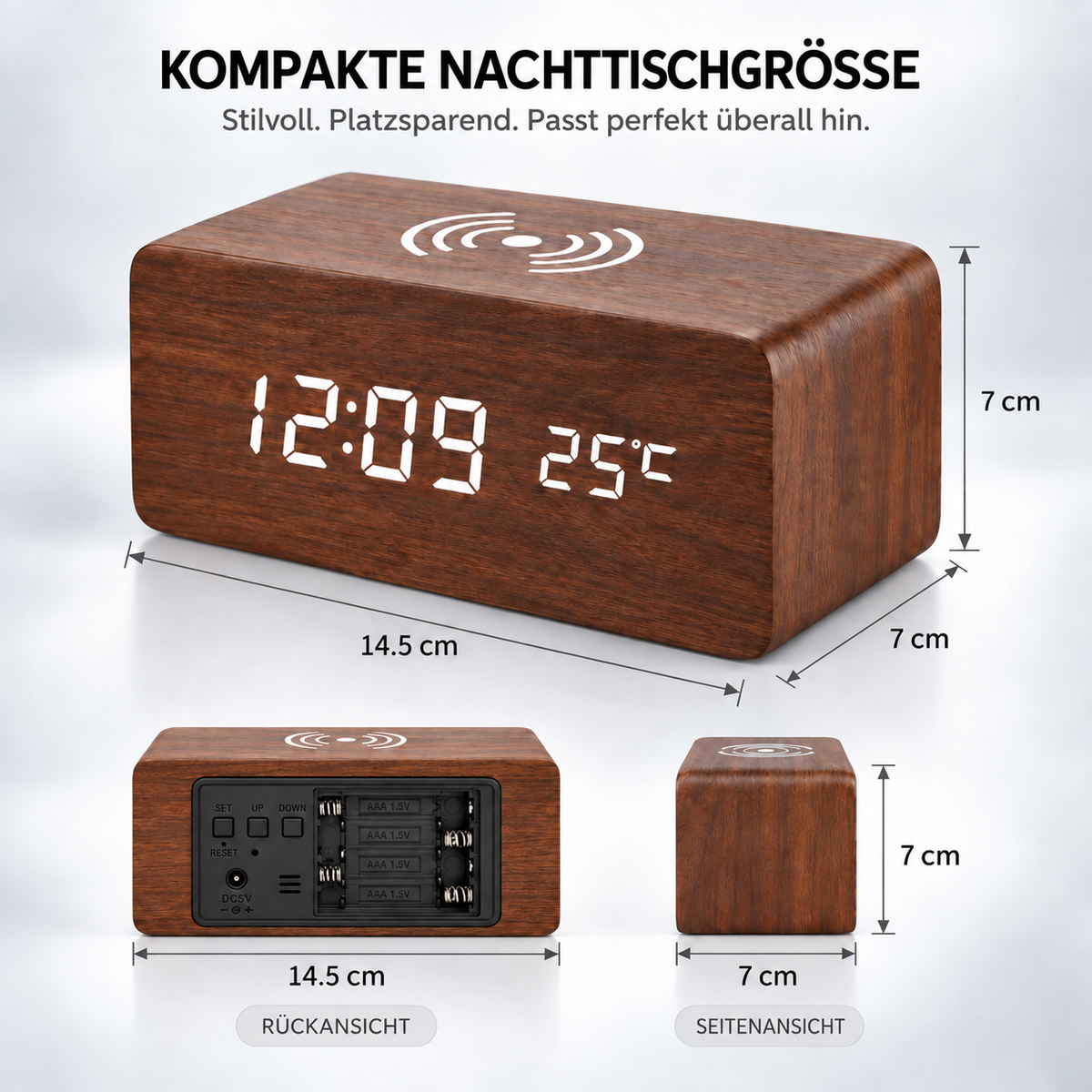 Nordspur | Lumnora Digital LED Holzwecker